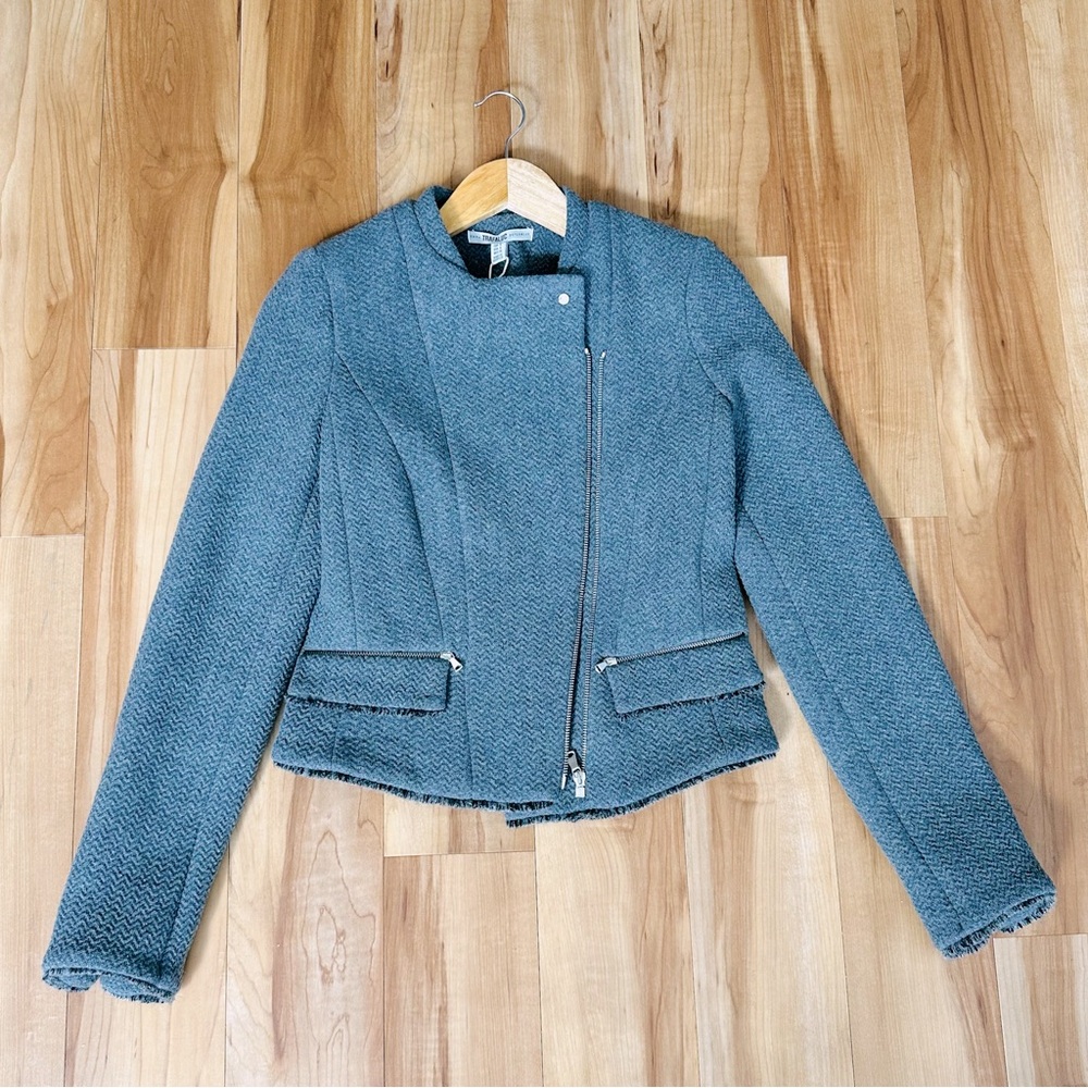 Zara Asymmetric Zipped Up Jacket size S